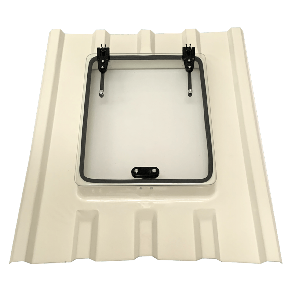 Büyük Boy Trapez Çatı Çıkış Kapağı Çift Amortisörlü